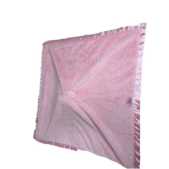 Cloud Island Pink White Polka Dot Bunny Satin Lg  Baby Security Blanket Gift HTF - Picture 7 of 14